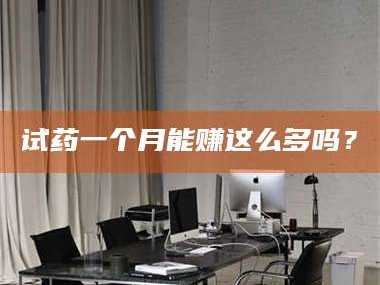 醴陵试药一个月能赚这么多吗？